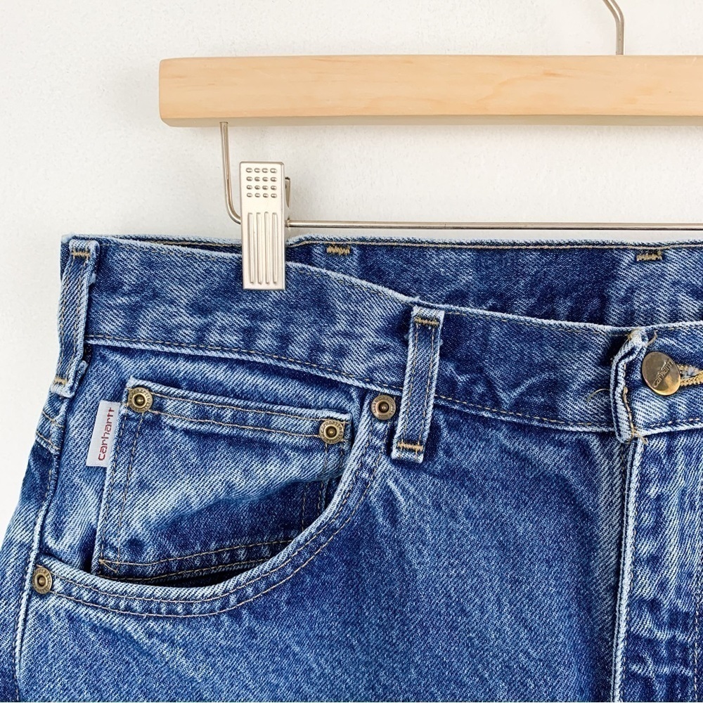 Vintage Carhartt Traditional Fit High Waisted Jeans Sz 35/32 - Picture 5 of 9